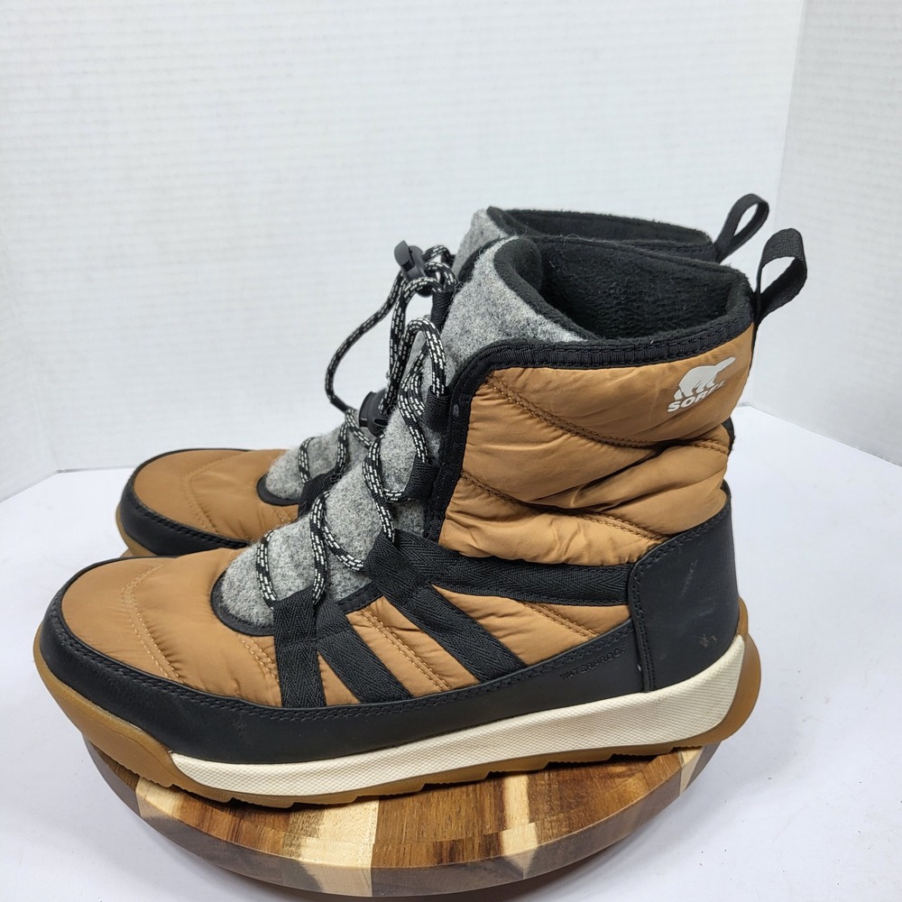Sorel Whitney II Flurry Boots Mens 6 Elk Black Excellent Waterproof NY5173-286